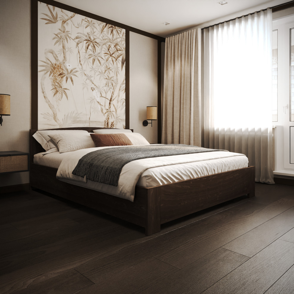 Дизайн мастер-спальни с балконом