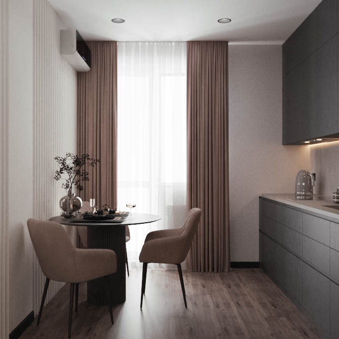 Нежная двушка в  ЖК Атлант