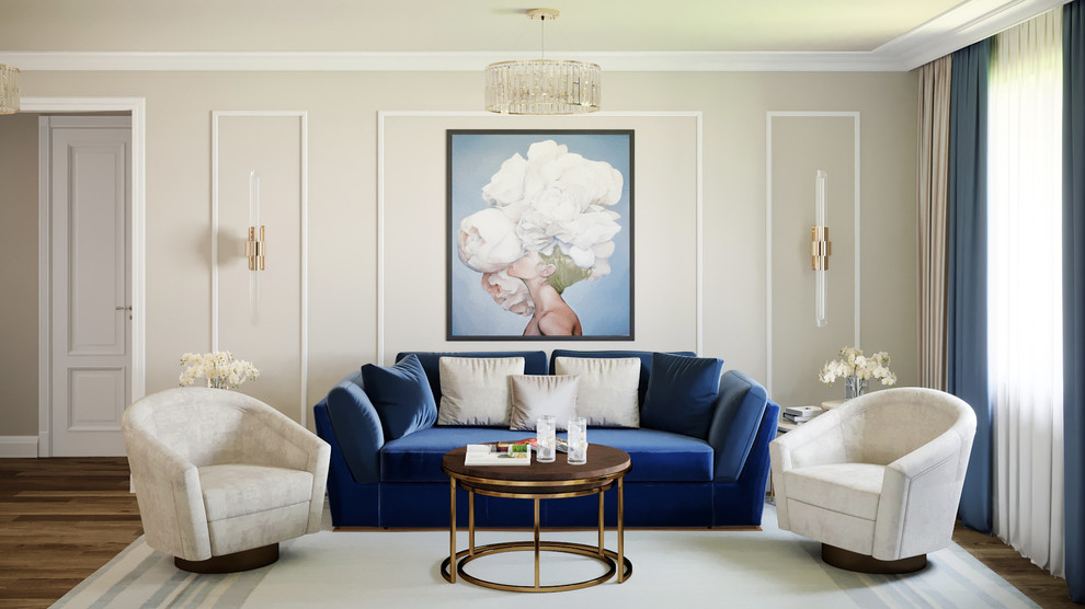 Обложка проекта: Проект квартиры 77 кв.м. с камином