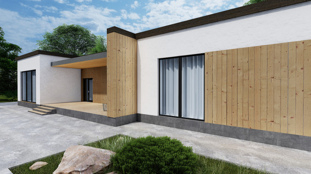 Индивидуальный одноэтажный жилой дом