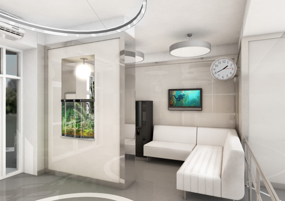 Интерьеры входных групп корпуса ПЭТ-Институт мозга человека им. Н.П. Бехтеревой