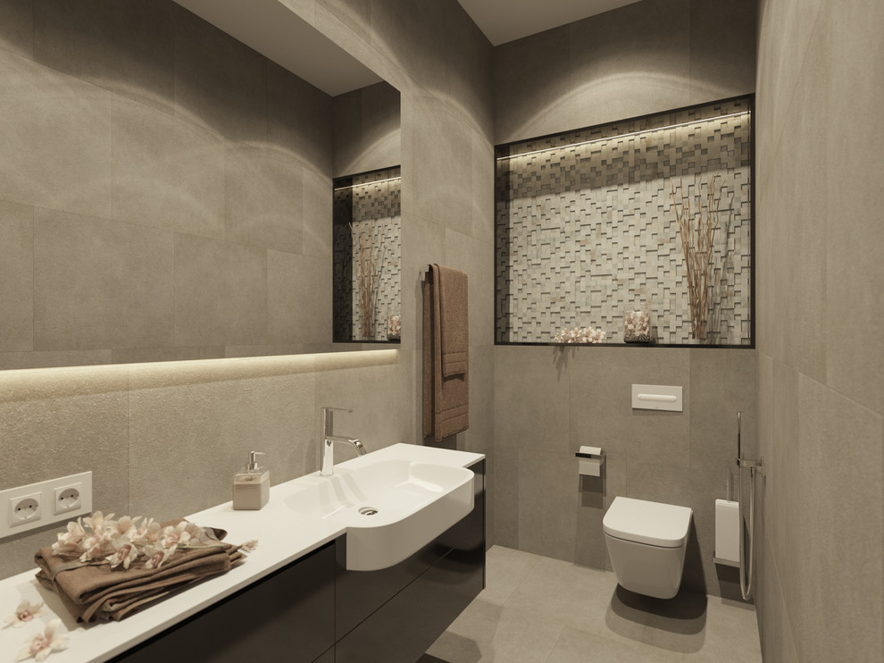 Интерьер ванных комнат на ул. Римской в г. Хабаровске