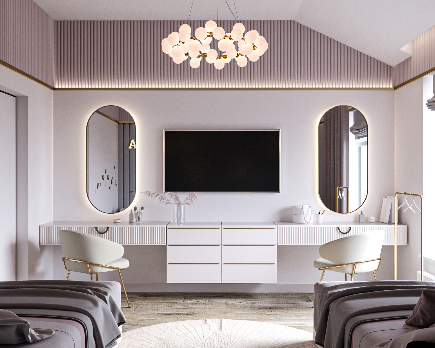 Современные оттенки серого и уютного дерева)