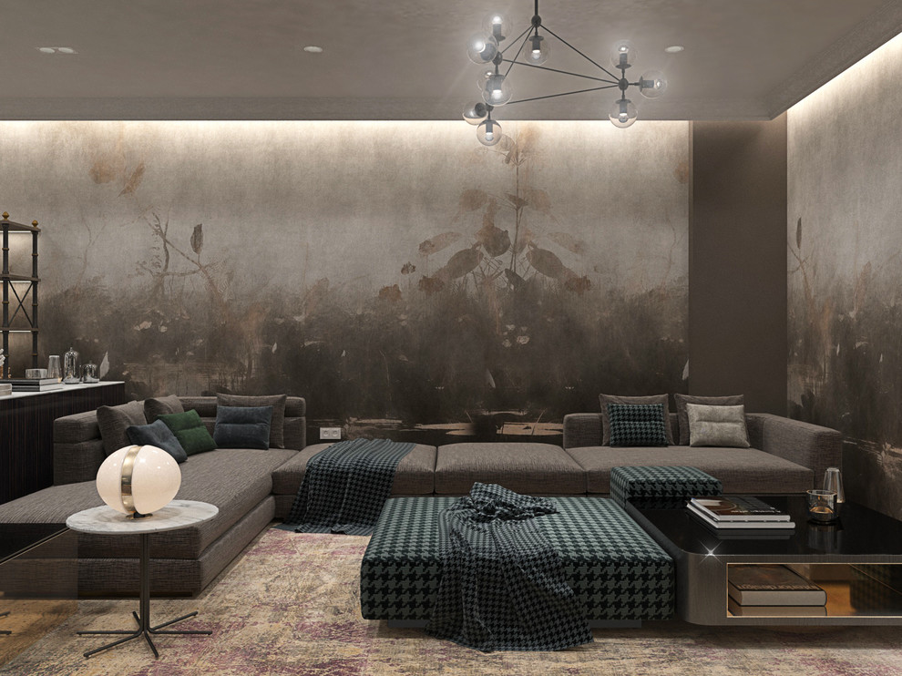 Гостиная, кухня и полноценная столовая в одном помещении