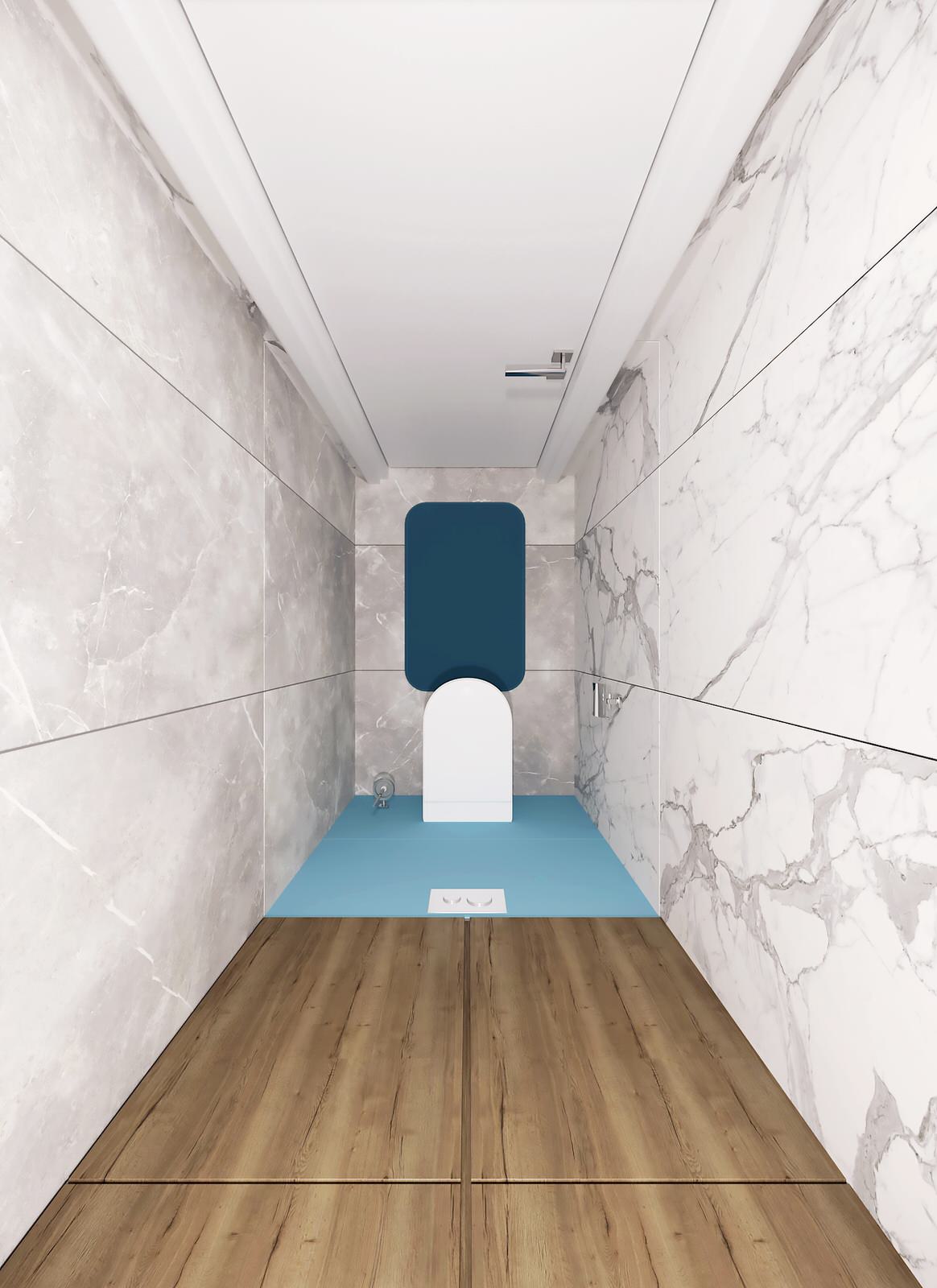 Ванна и туалет в одном стиле