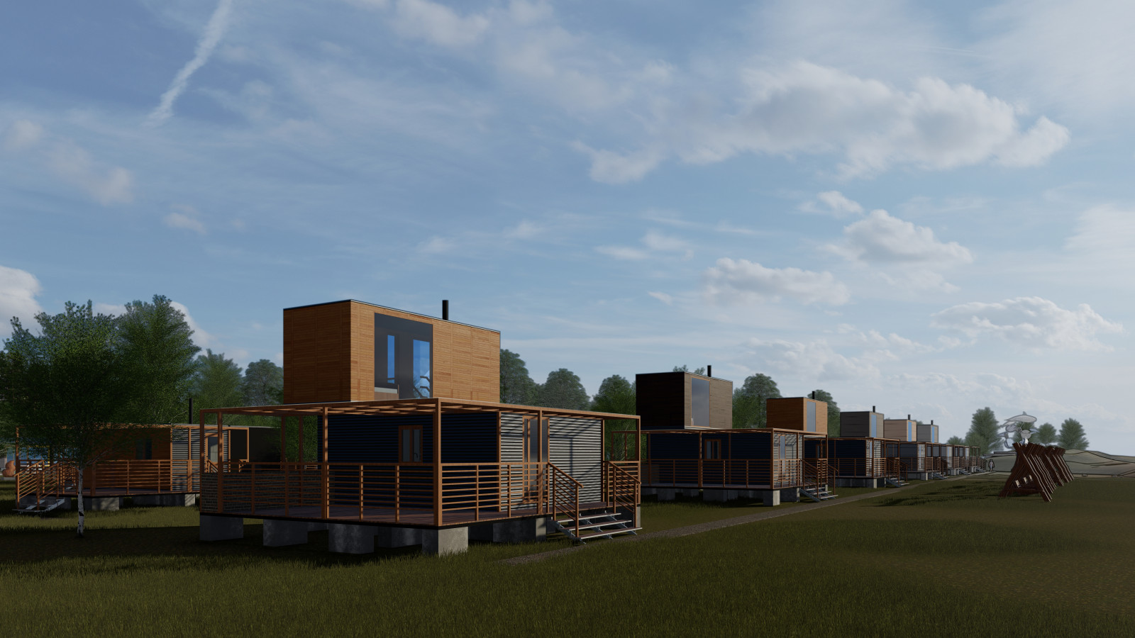 База отдыха из морских контейнеров на мысе Лазарева