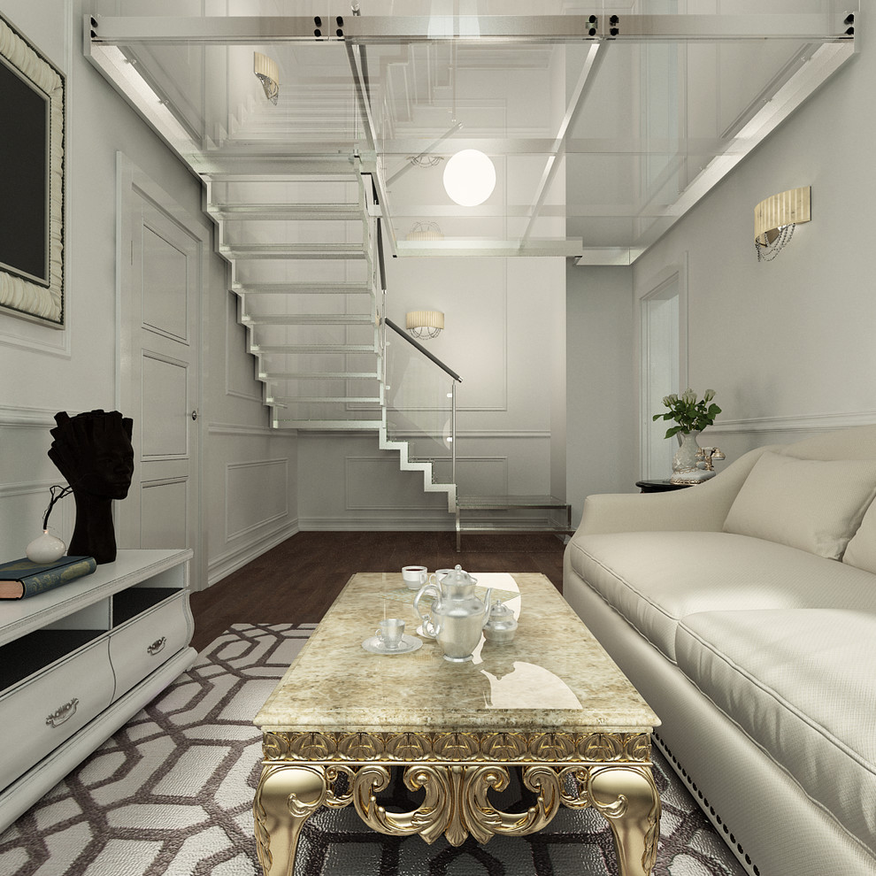 Квартира со стеклянным перекрытием