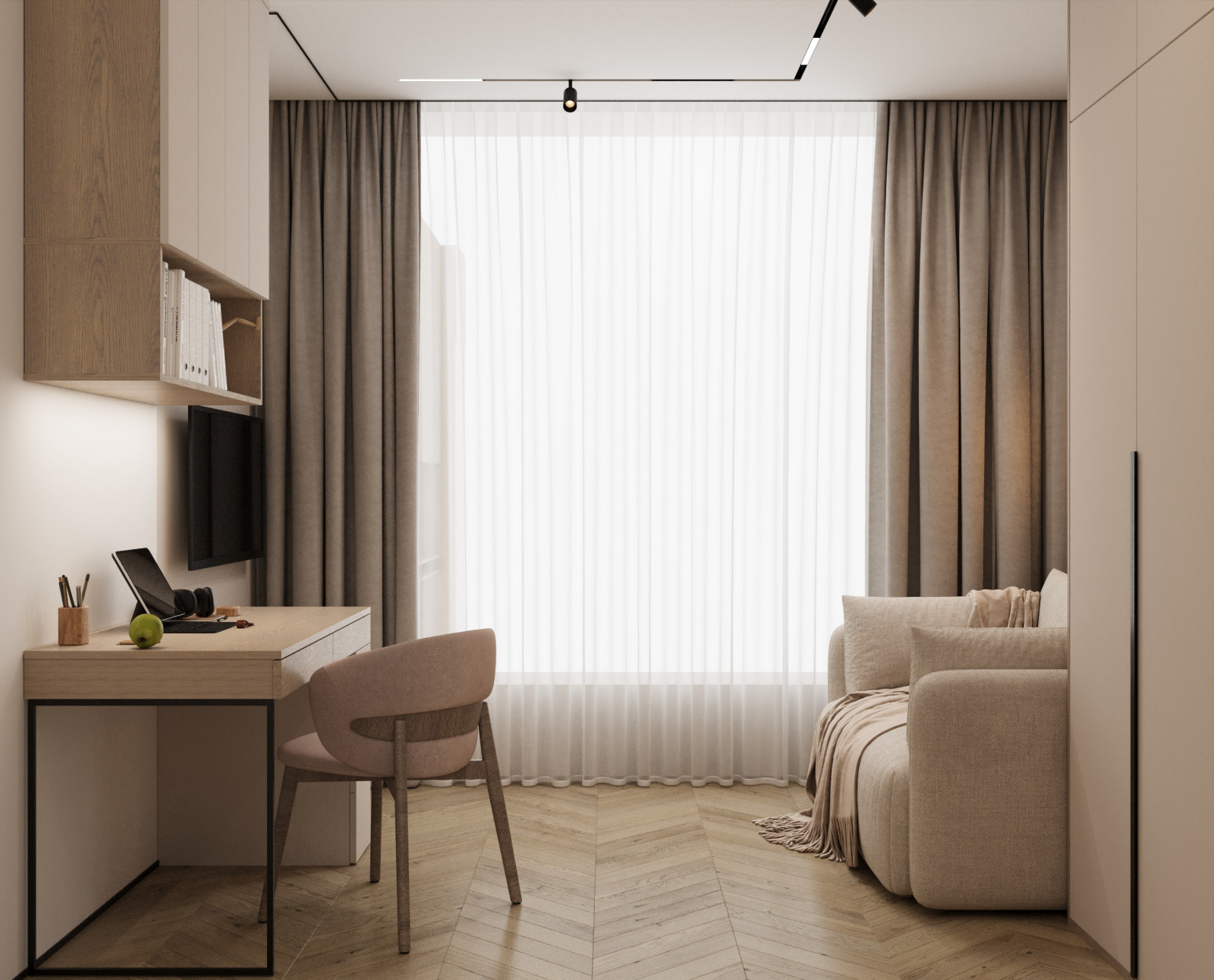 Дизайн интерьера детской комнаты в квартире  ЖК "Брусника"