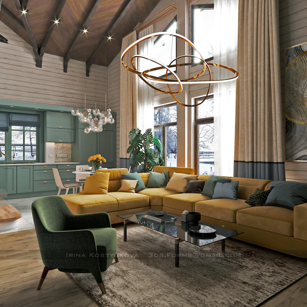 Обложка проекта: Дизайн гостиной в частном доме