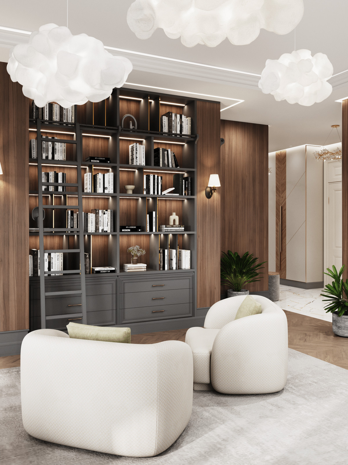 Современный интерьер на 200 кв.м.