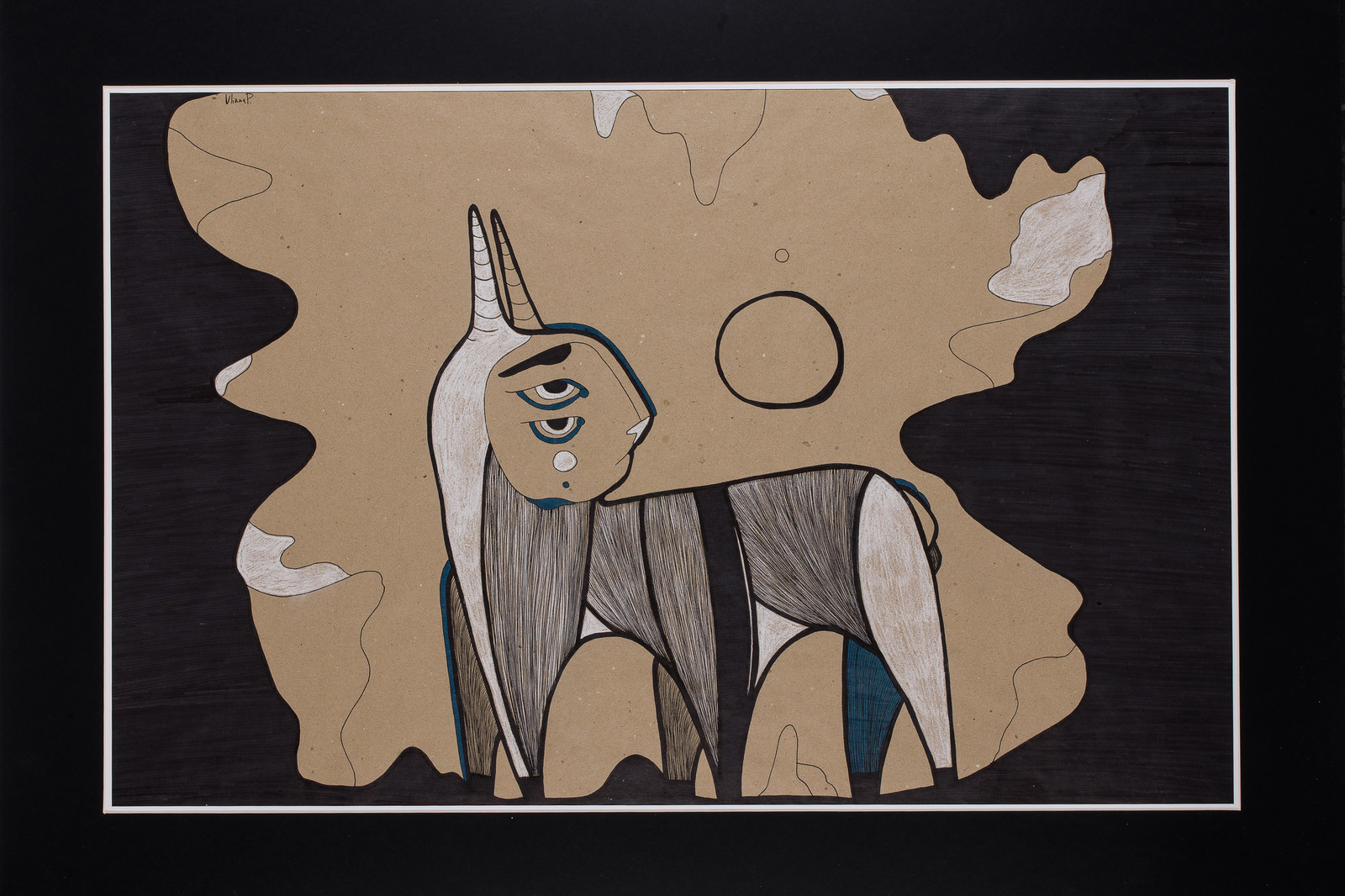"Mnogonog." 2015 Graphic series "Night Moods."  70/100 сm