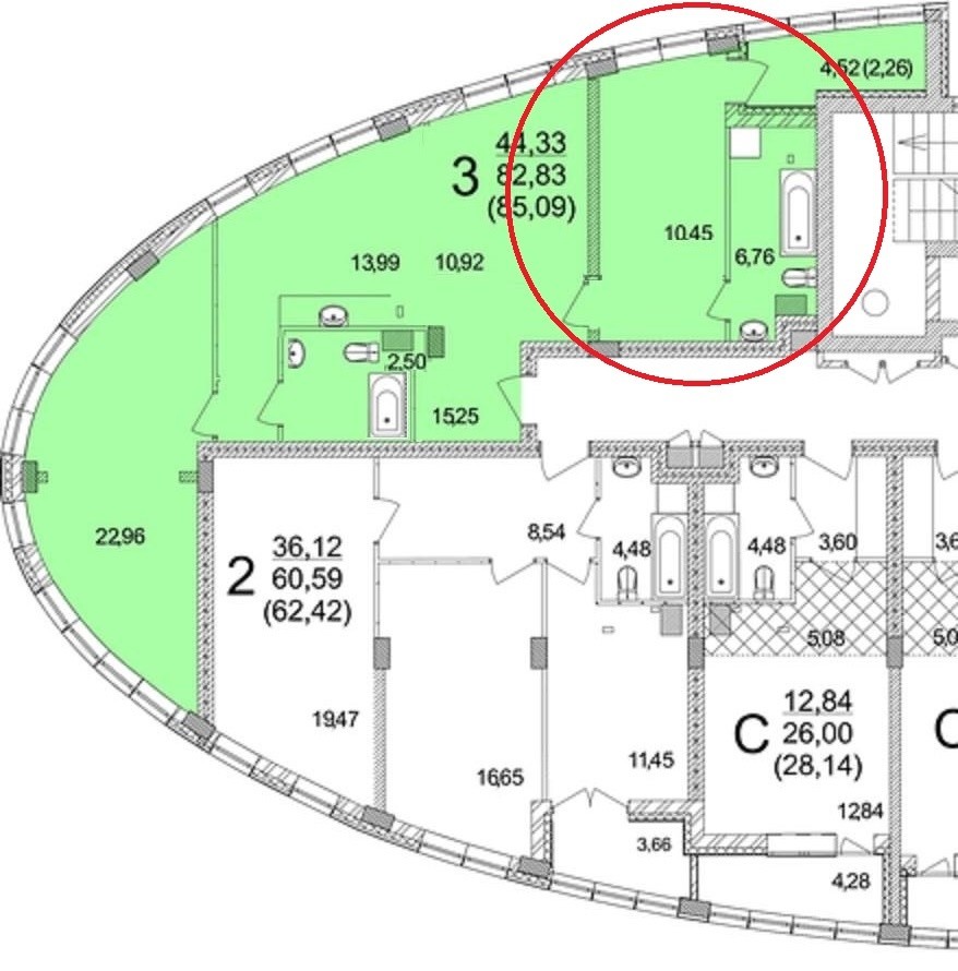 Обложка проекта: Два варианта спальни и ванной для молодой супружеской пары