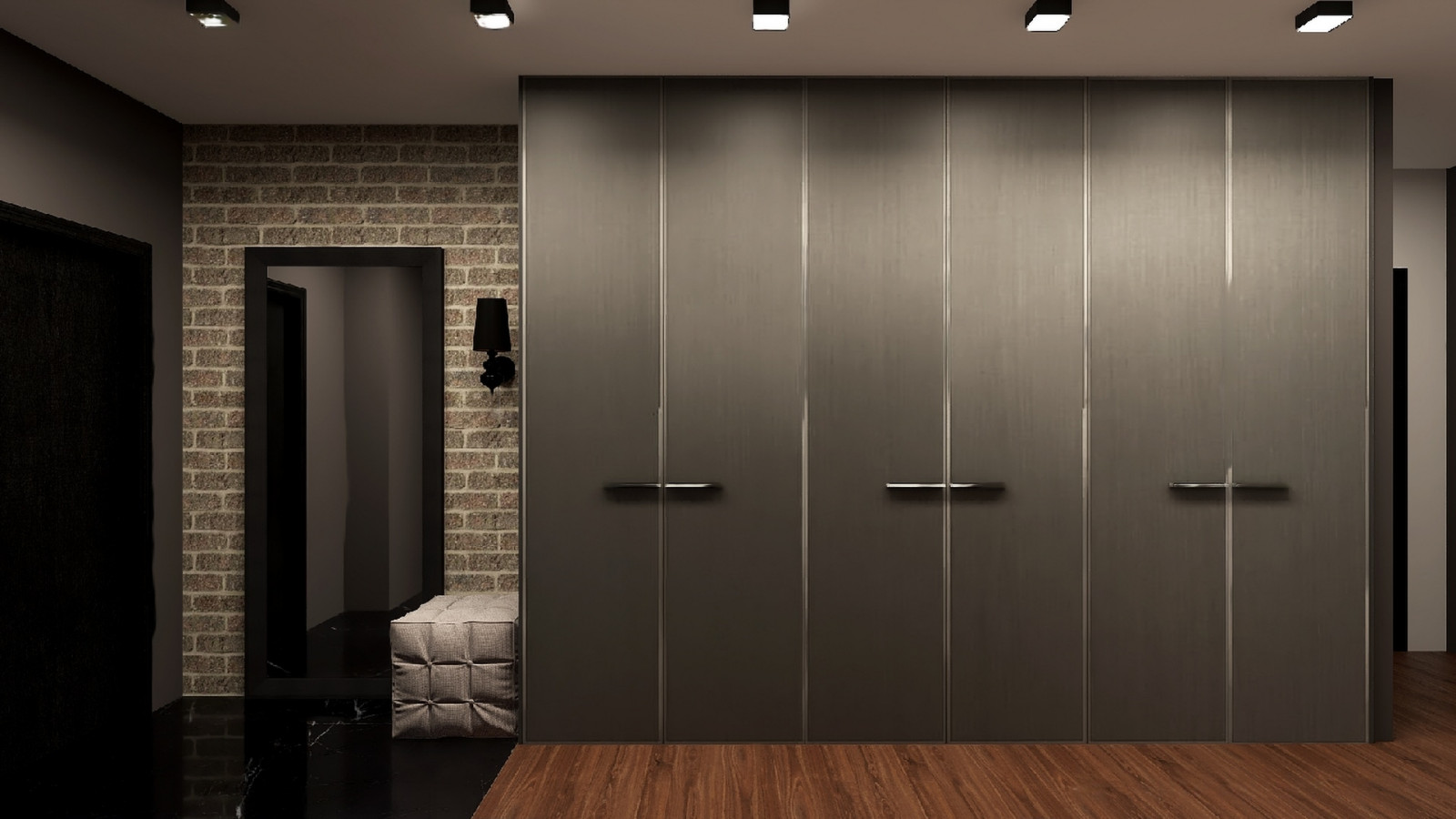 Трешка в стиле лофт для холостяка