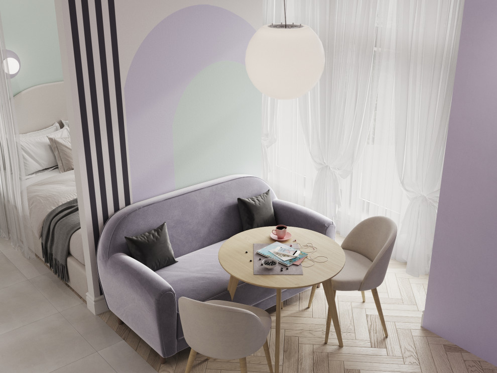 Проект квартиры студии 28 кв.м. в ЖК МИРЪ, Санкт-Петербург, 2023г.