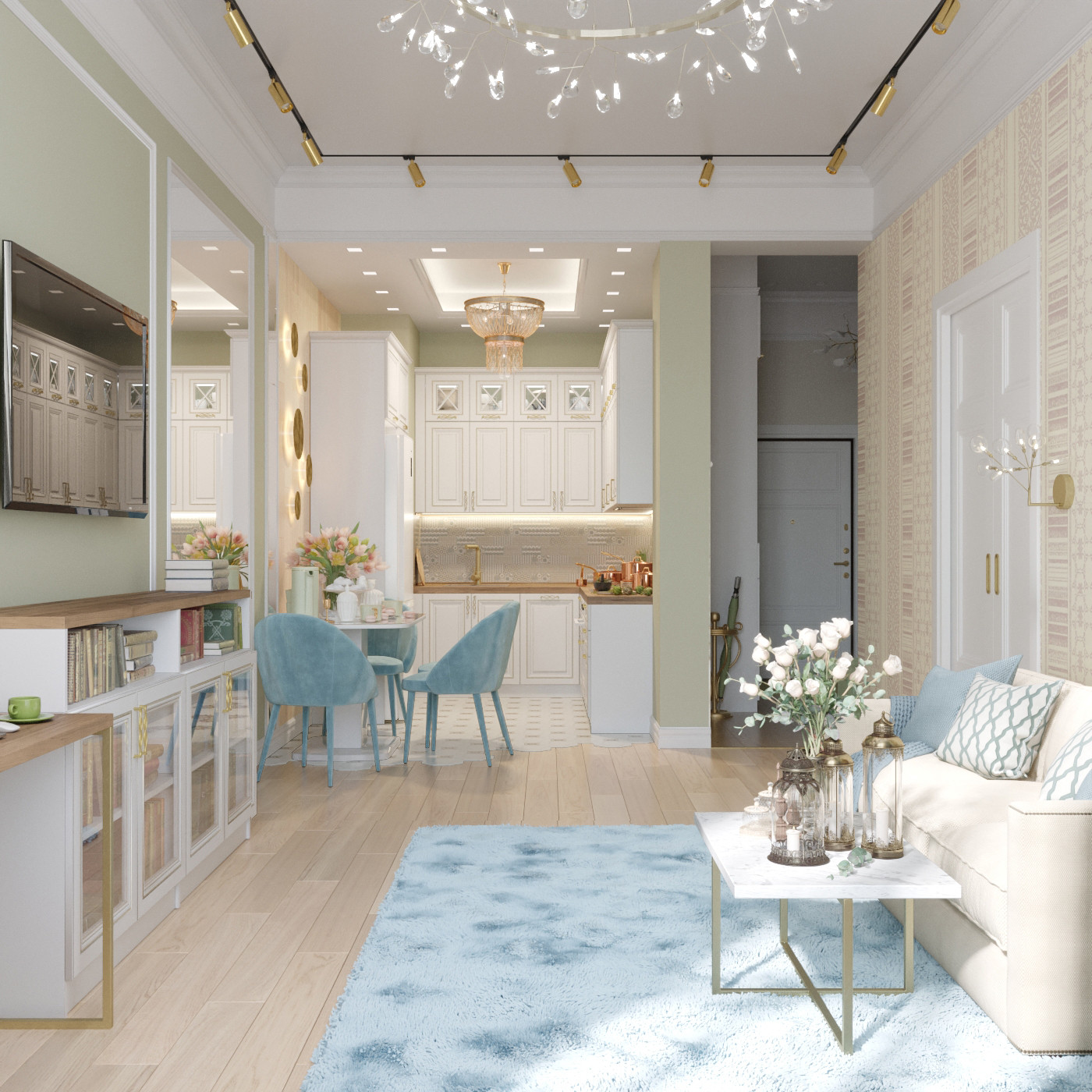 Квартира в Москве, в стиле современной классики