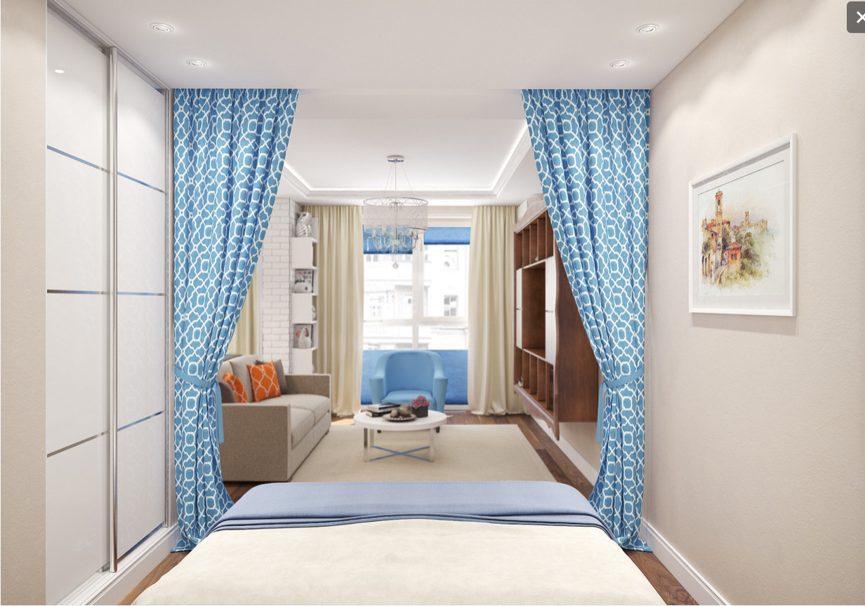 Квартира-студия в стиле 60х.