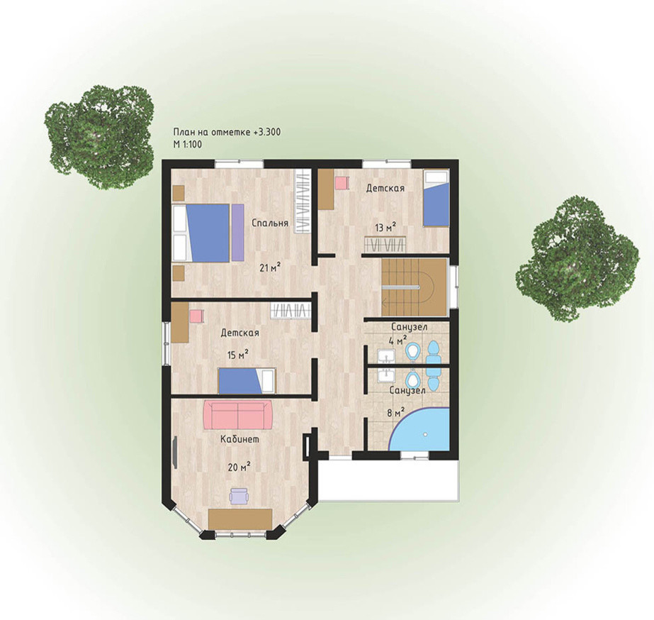 ПРОЕКТ ДОМА ИЗ КЛЕЕННОГО БРУСА