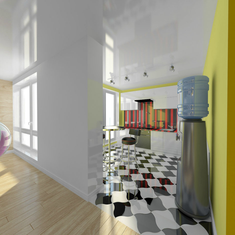 Квартира в стиле поп-арт и лофт