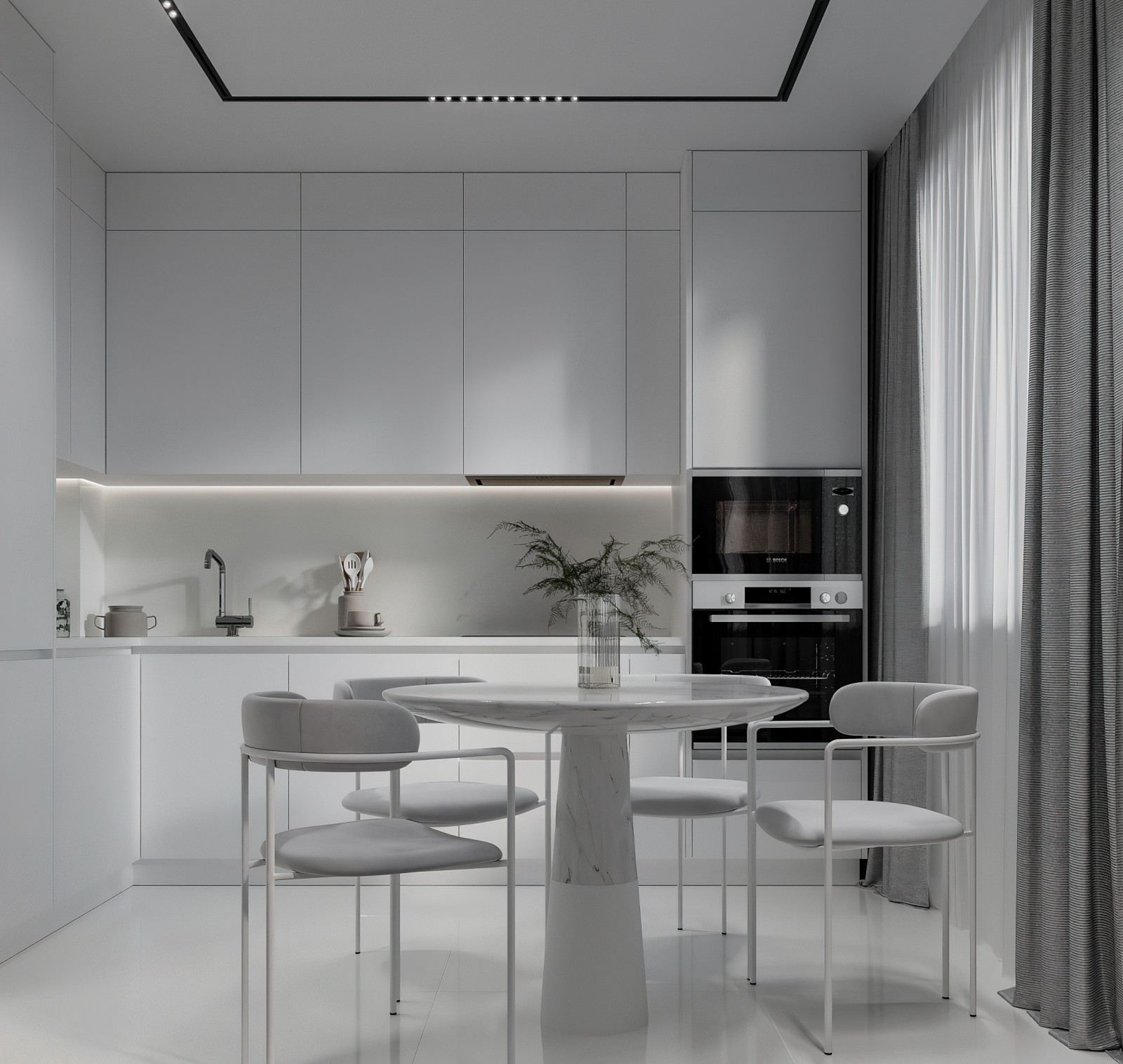 Гостиная в квартире 50 кв.м., Березовая Аллея