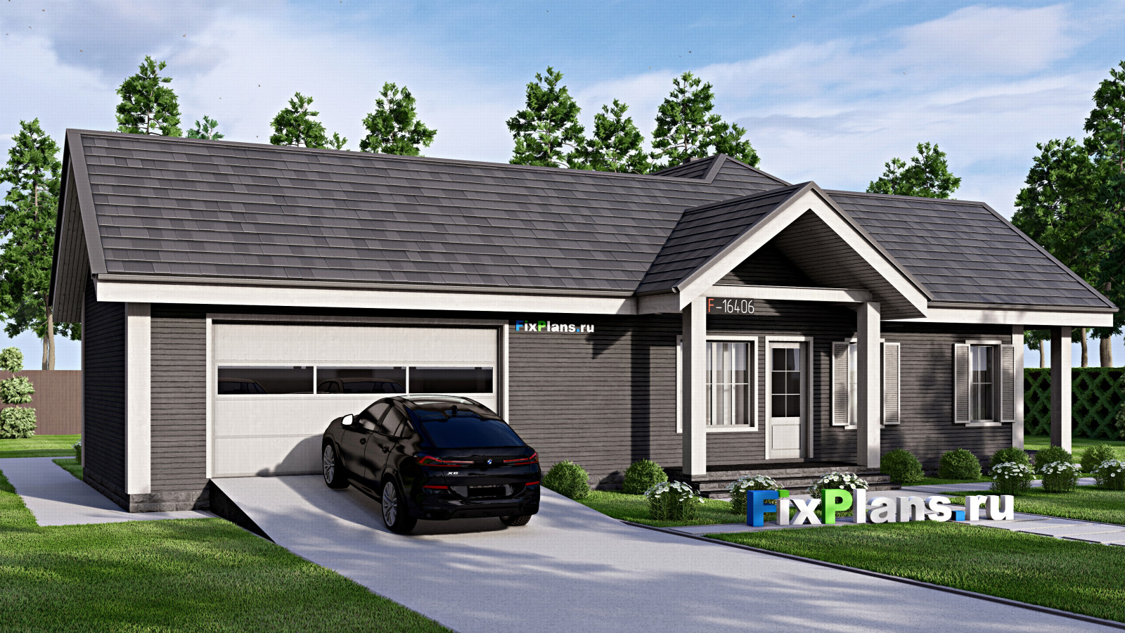 Проект одноэтажного дома 14х20м S150м2 F-16406