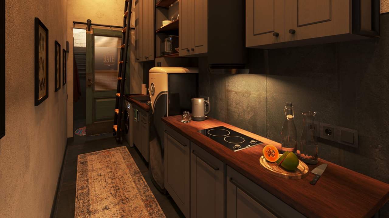 Проект квартиры в стиле Лофт на Буханцева