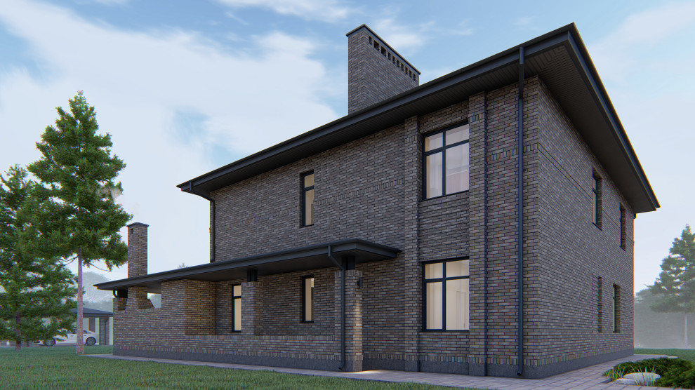 Двухэтажный дом в стиле Прерий