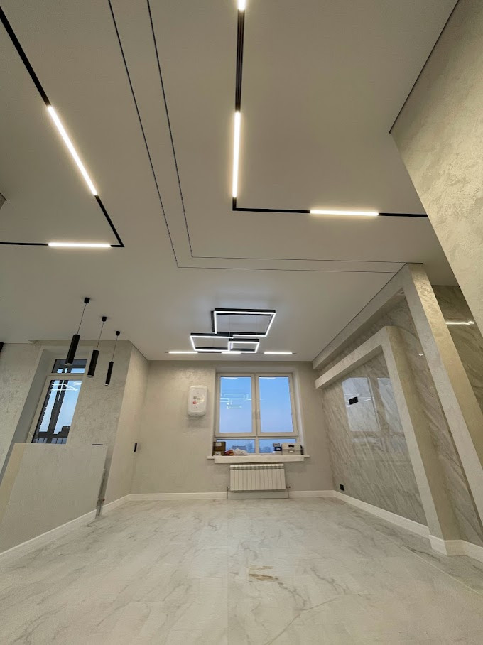 Теневые потолки в ЖК Романтика