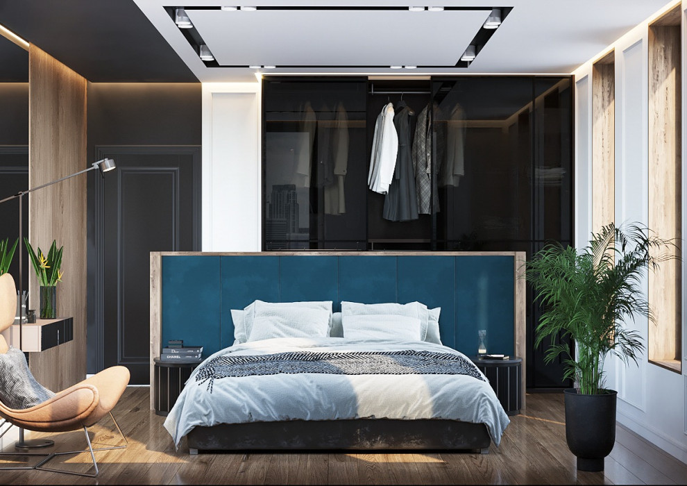 Спальня с видовыми окнами.