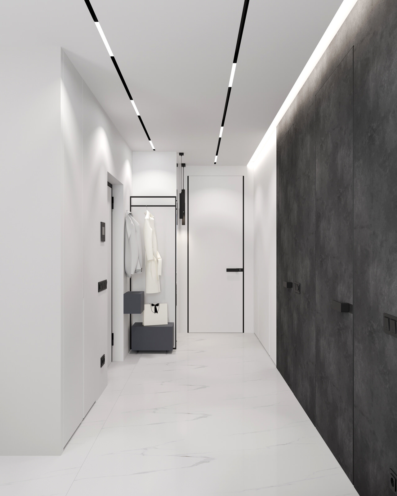 Кухня - гостиная из проекта квартиры в ЖК "Домашний"