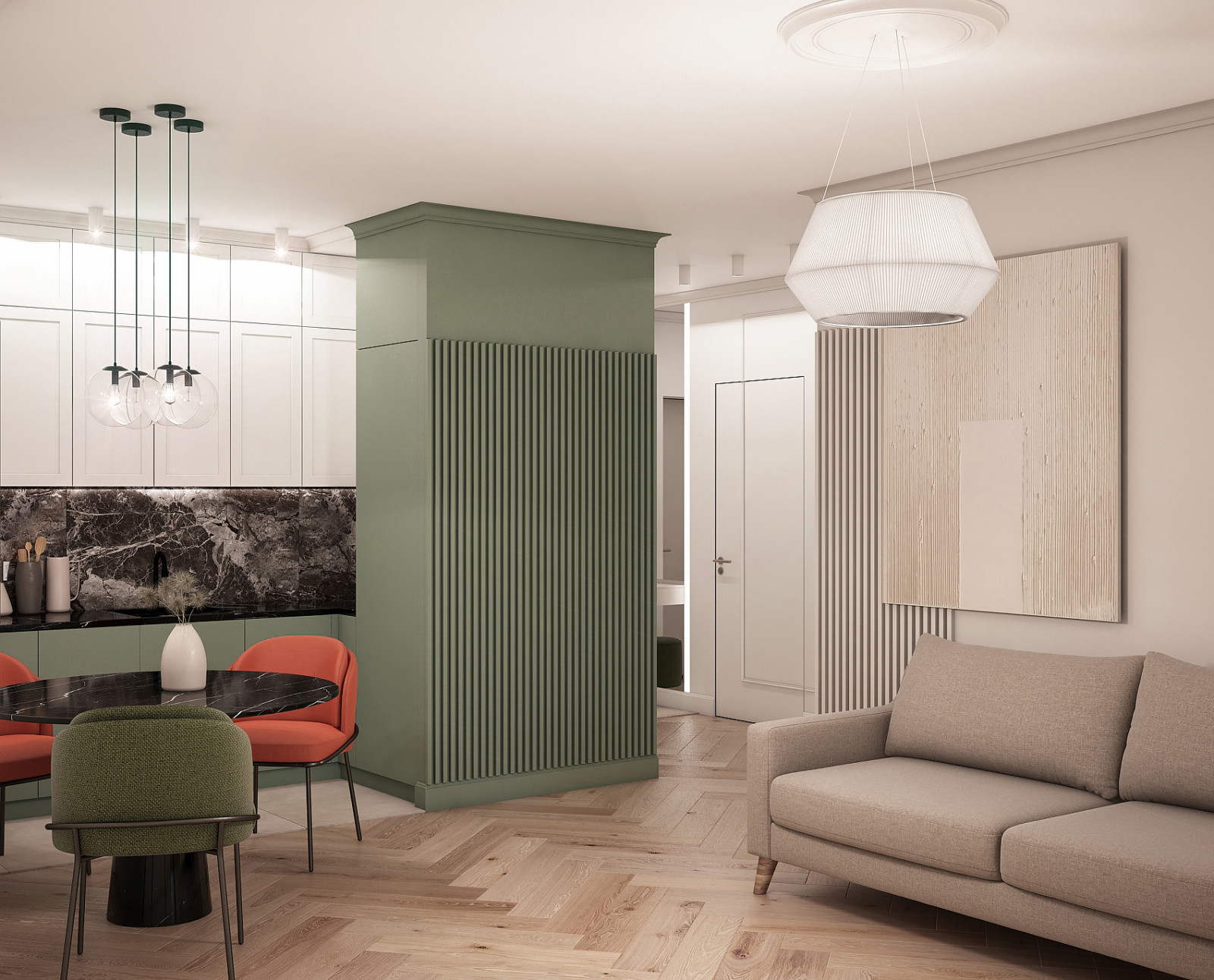 Кухня-гостиная "Фисташка"