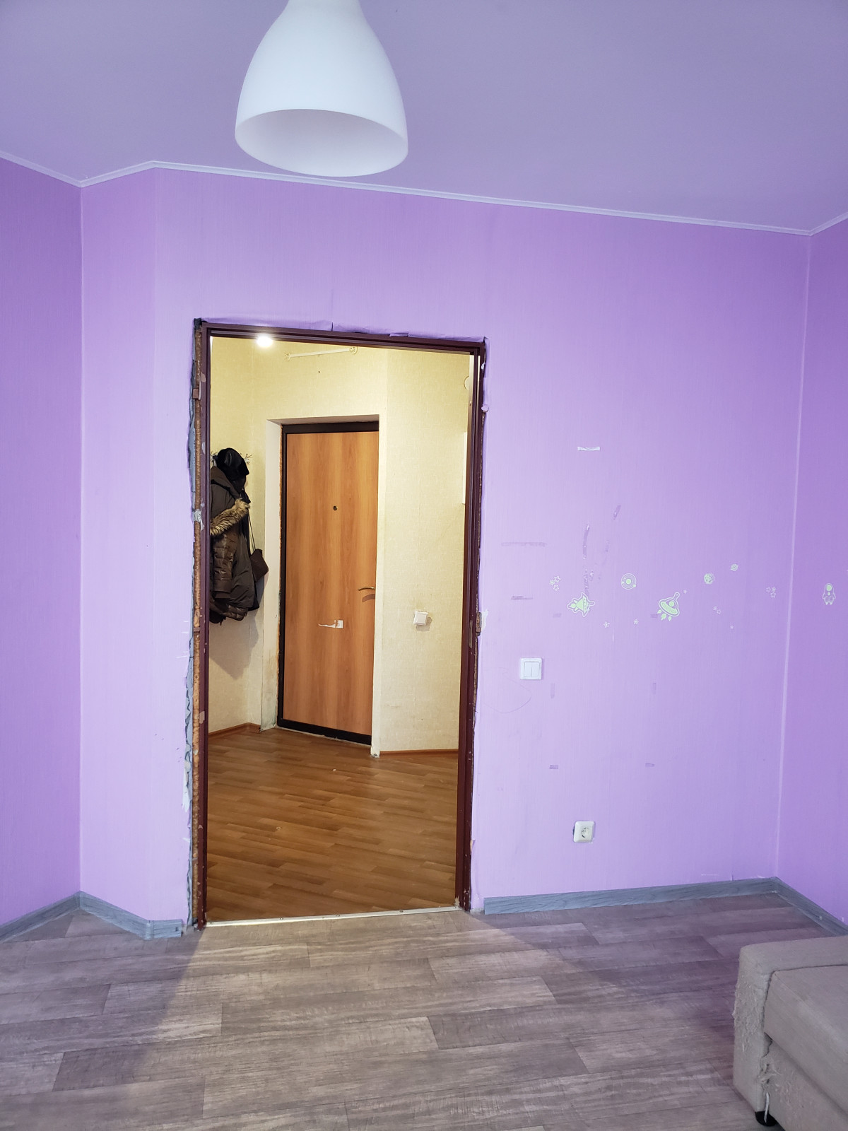 До и после: 35 кв.м. — пятиугольная квартира