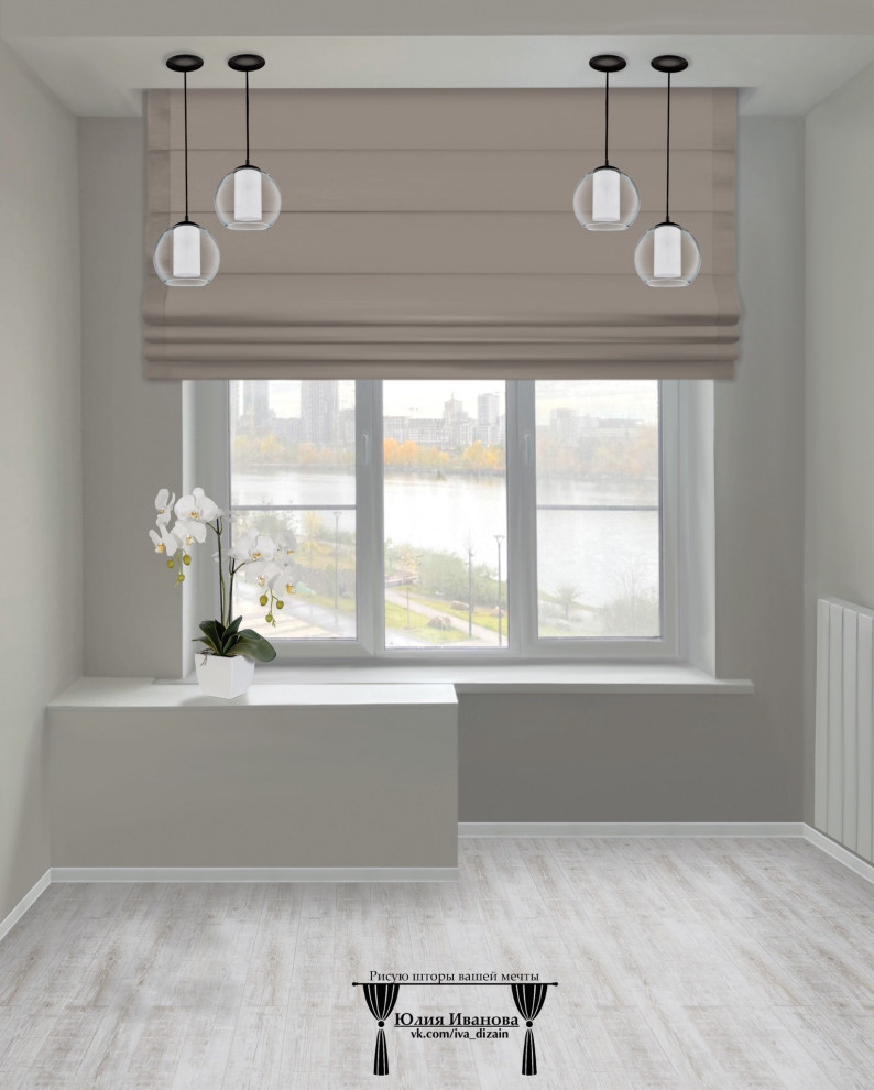 Эскизы штор в Procreate.