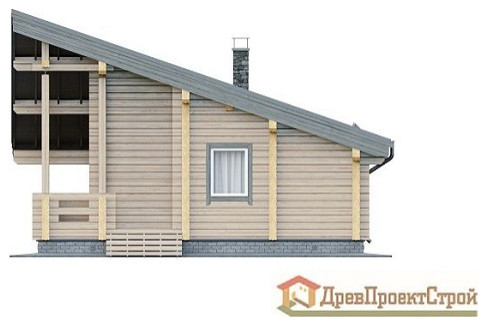 Проект бани № 156. Баня из бруса массива естественной влажности 140 х 140,