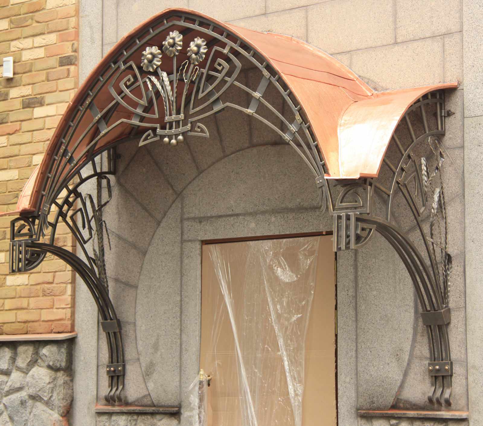 Кованые козырьки, навесы