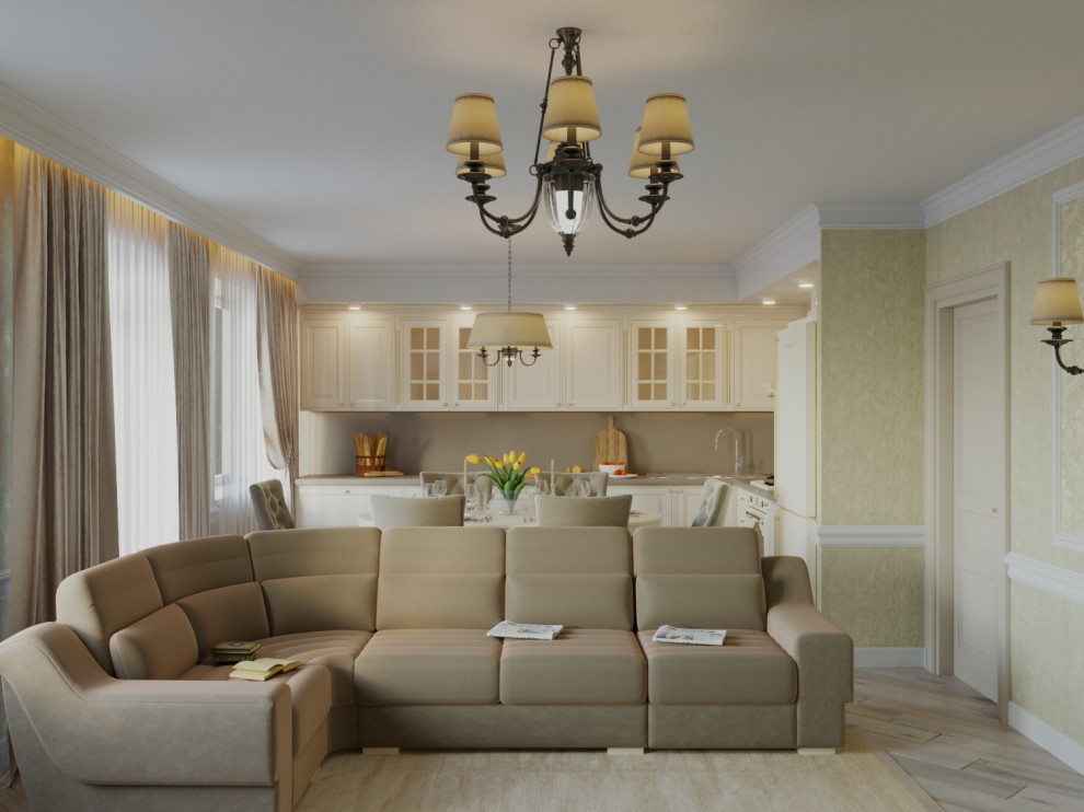 Дизайн Интерьера Кухни - Гостиной 68