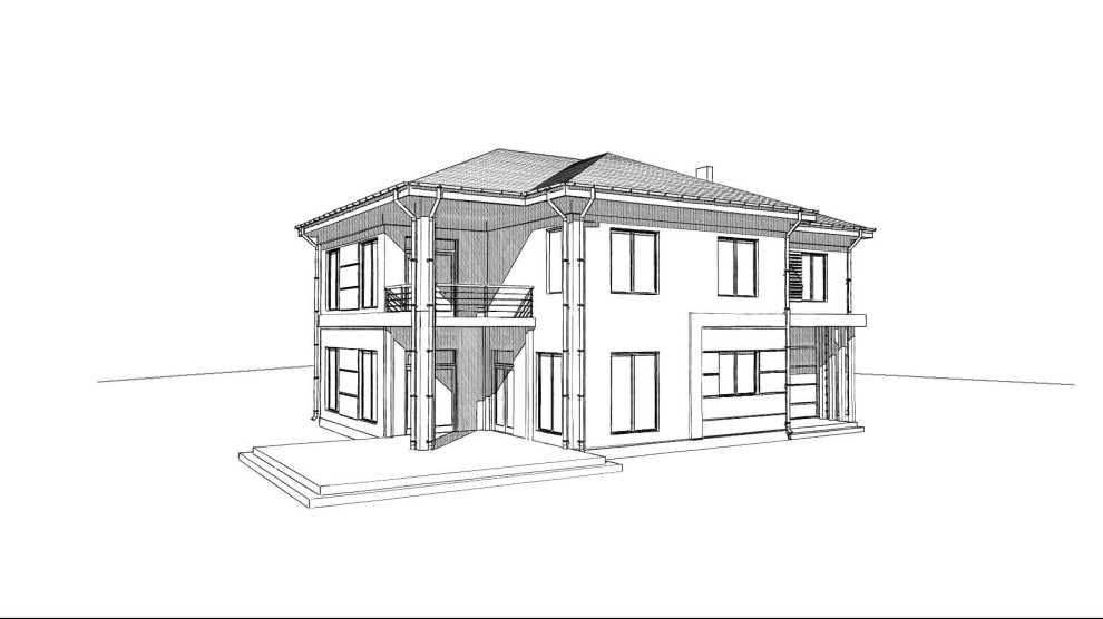 Обложка проекта: Фор-эскиз загородного жилого дома в Ленинградской области