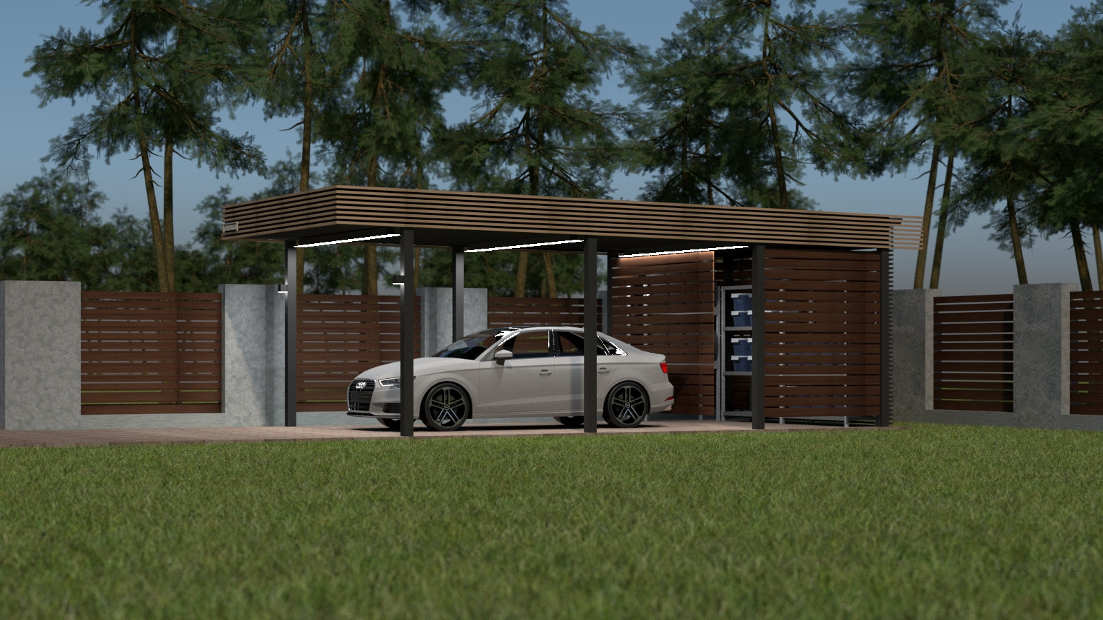 Обложка проекта: Автомобильный навес Carports 1.841