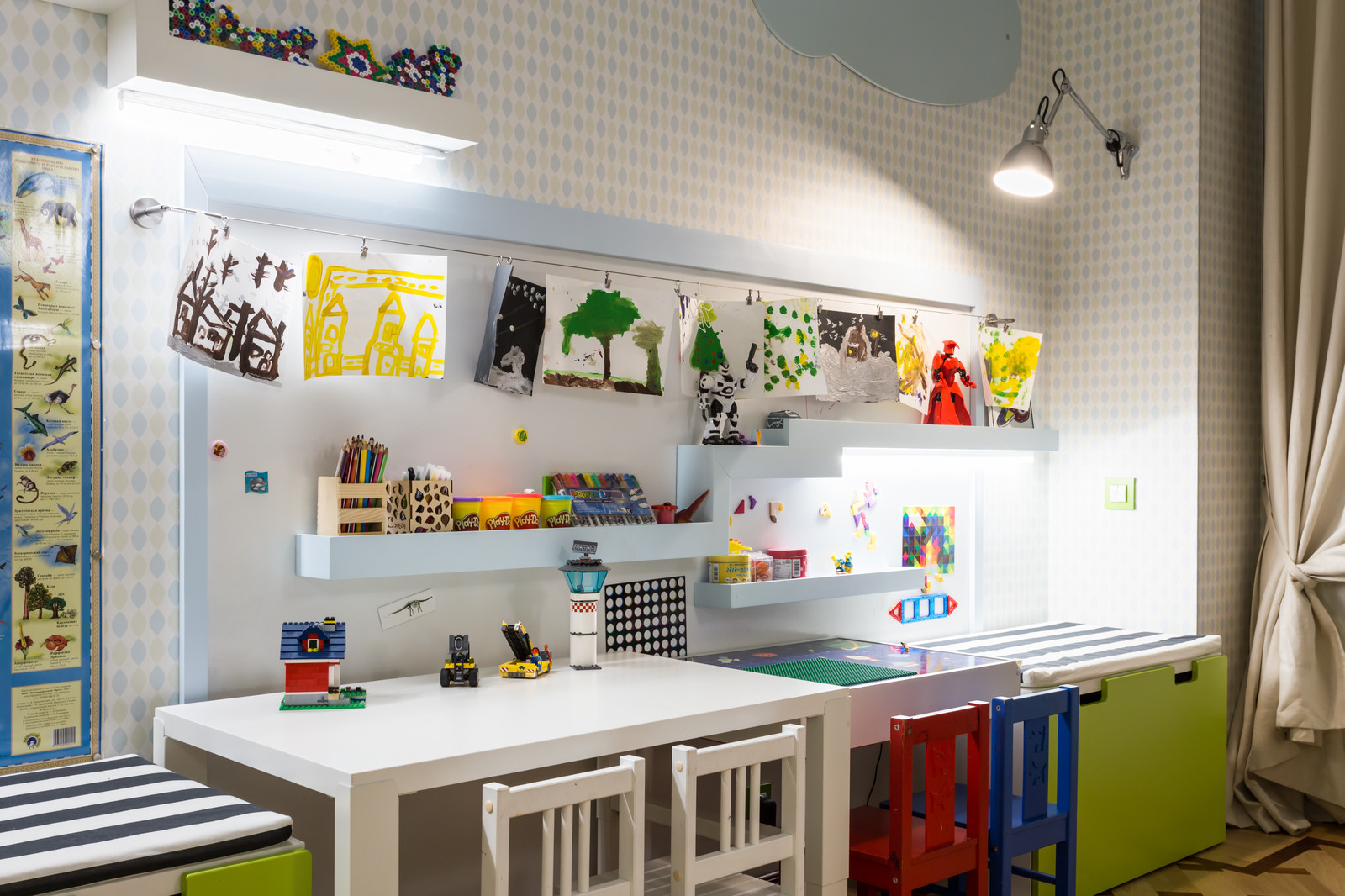 Зелёная детская комната