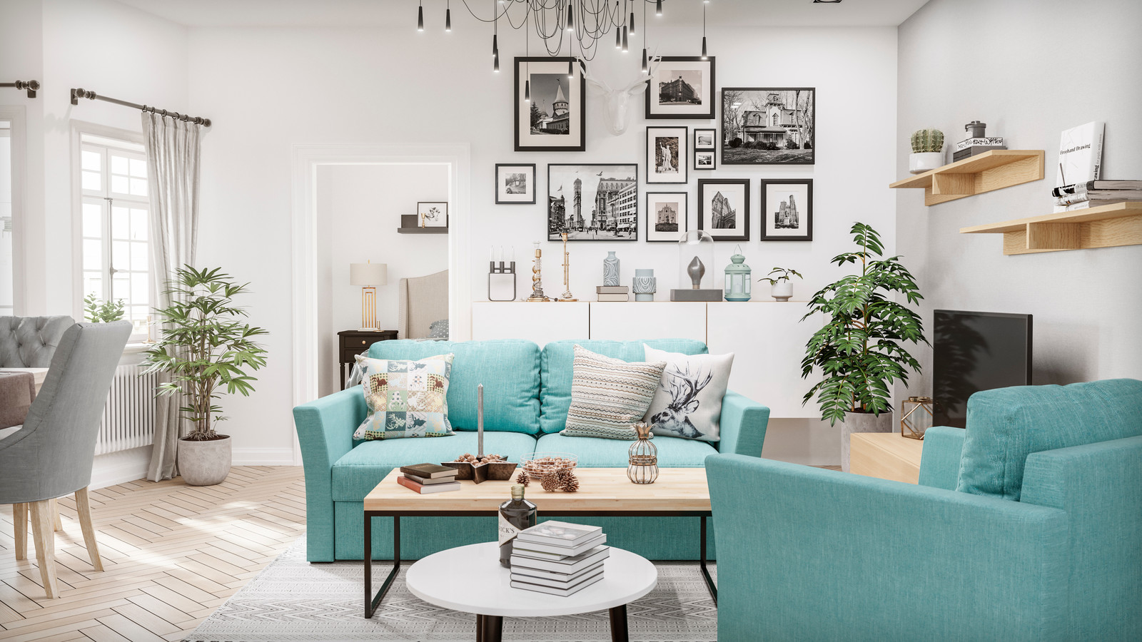 Обложка проекта: Гостиная с диваном Peterhof ОГОГО Обстановочка