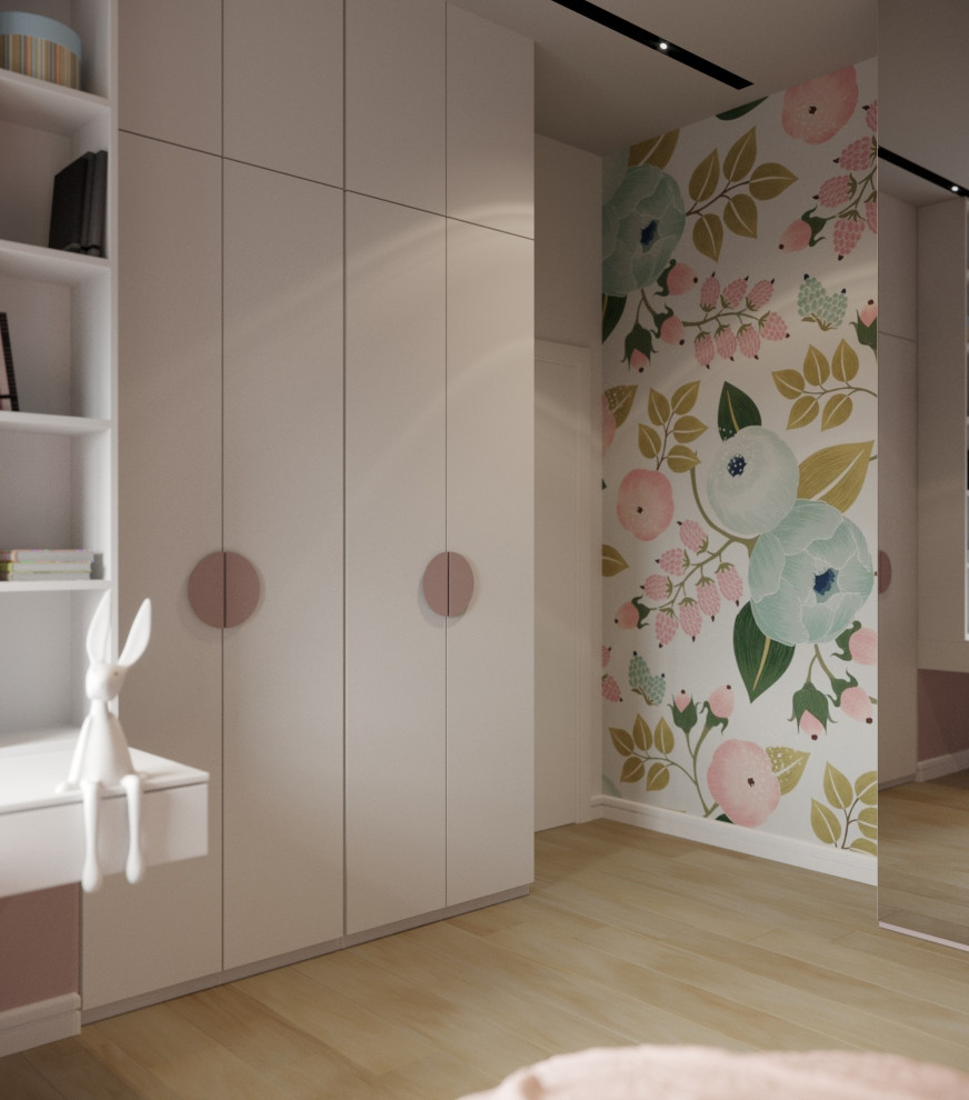 Детская спальня для девочки в проекте частного дома с. Рощино