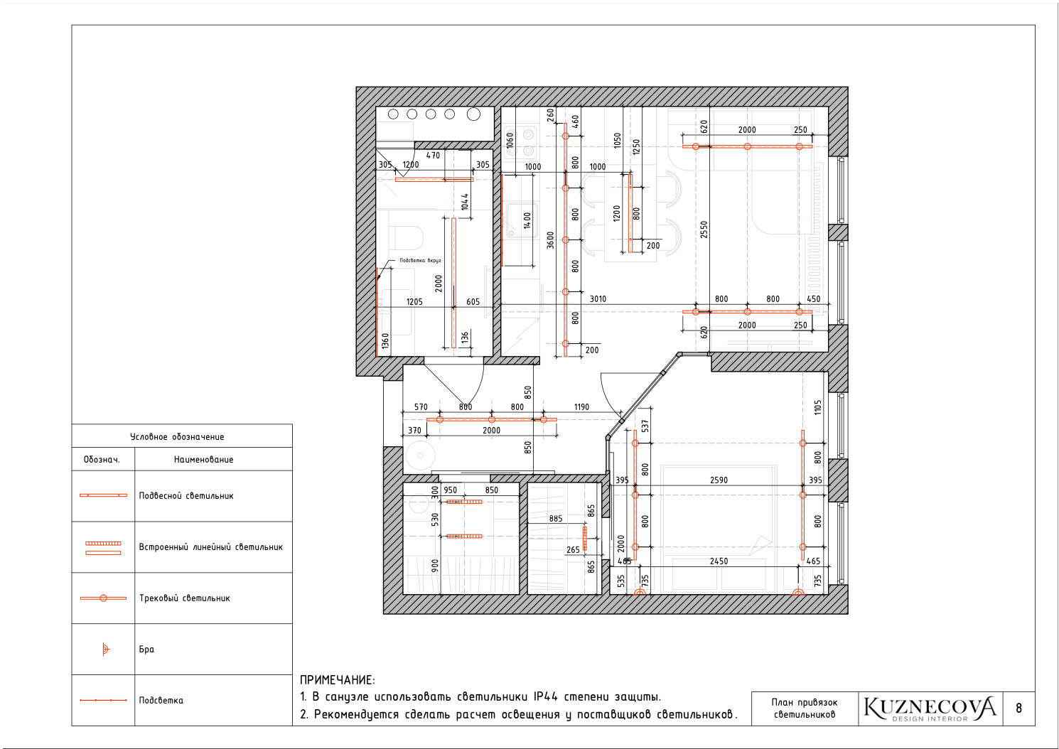 Строительные чертежи для квартиры 48 кв.м.