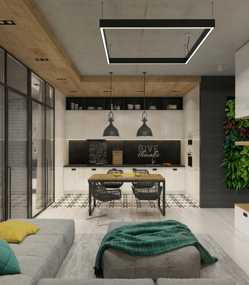 Квартира в индустриальном стиле для молодой пары