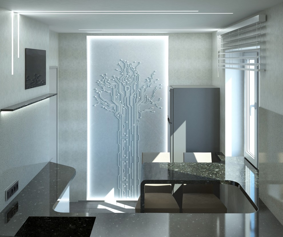 Обложка проекта: Одухотворенный хай-тек - квартира для молодого человека