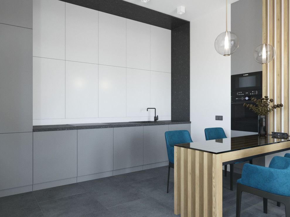 современная квартира "Белый квадрат"