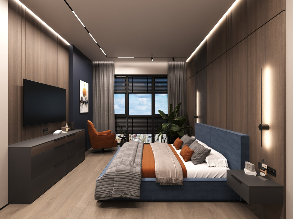 Дизайн интерьера квартиры 77 м2 с 2-мя санузлами и гардеробной