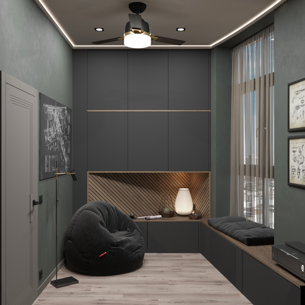 Домашний кабинет для мужчины 9,2м²