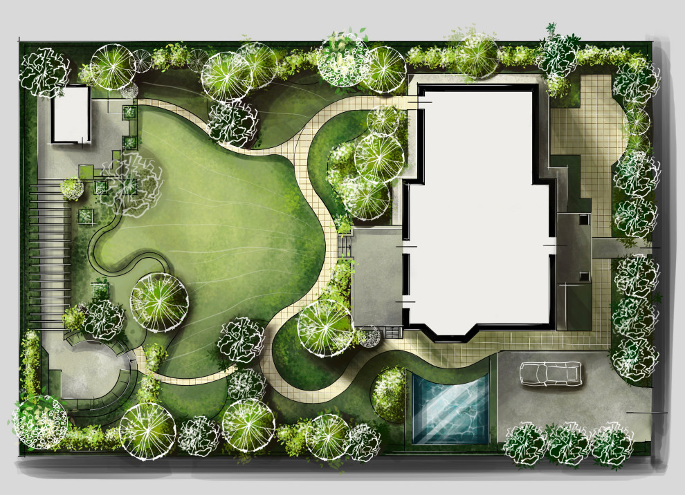 Обложка проекта: Скетч визуализация ландшафта