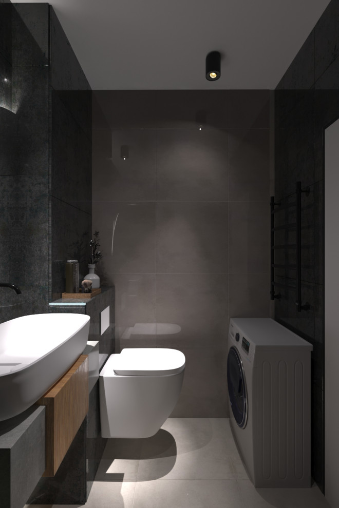 Темная ванная комната