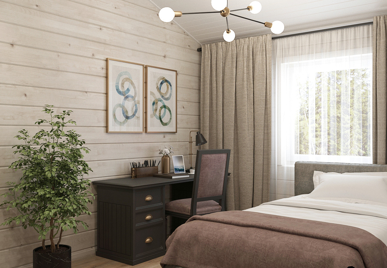 Интерьер деревянного дома