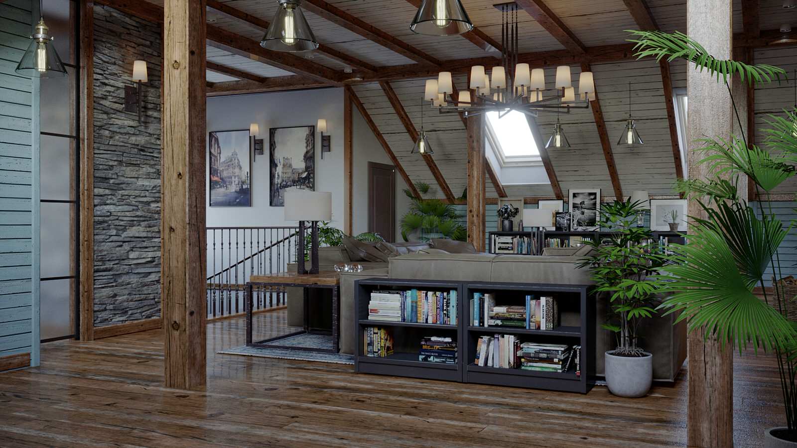 Мансардный этаж над гаражом.